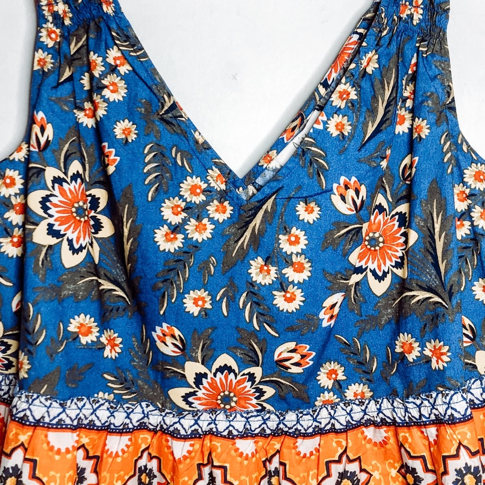 Boho floral babydoll tank